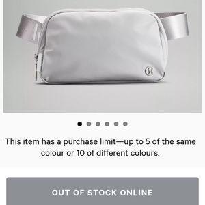 Silver Lululemon cross-body belt bag